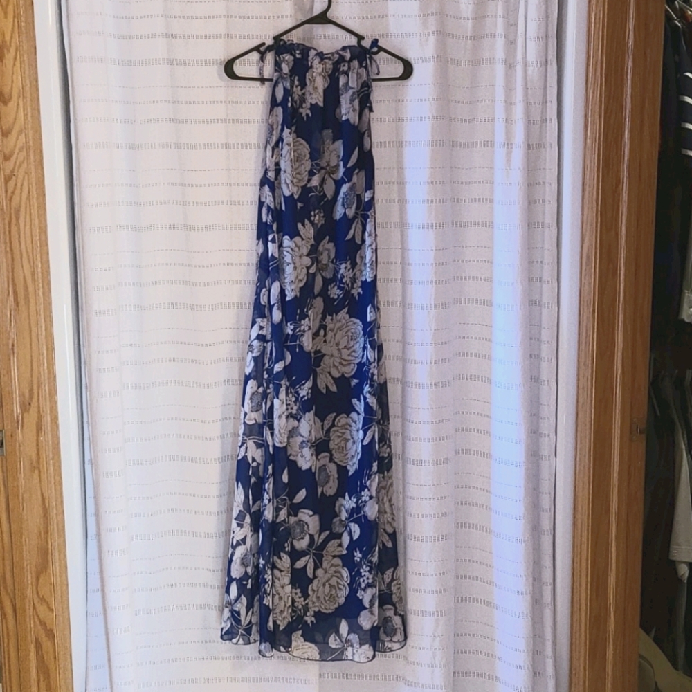 Blue floral summer dress